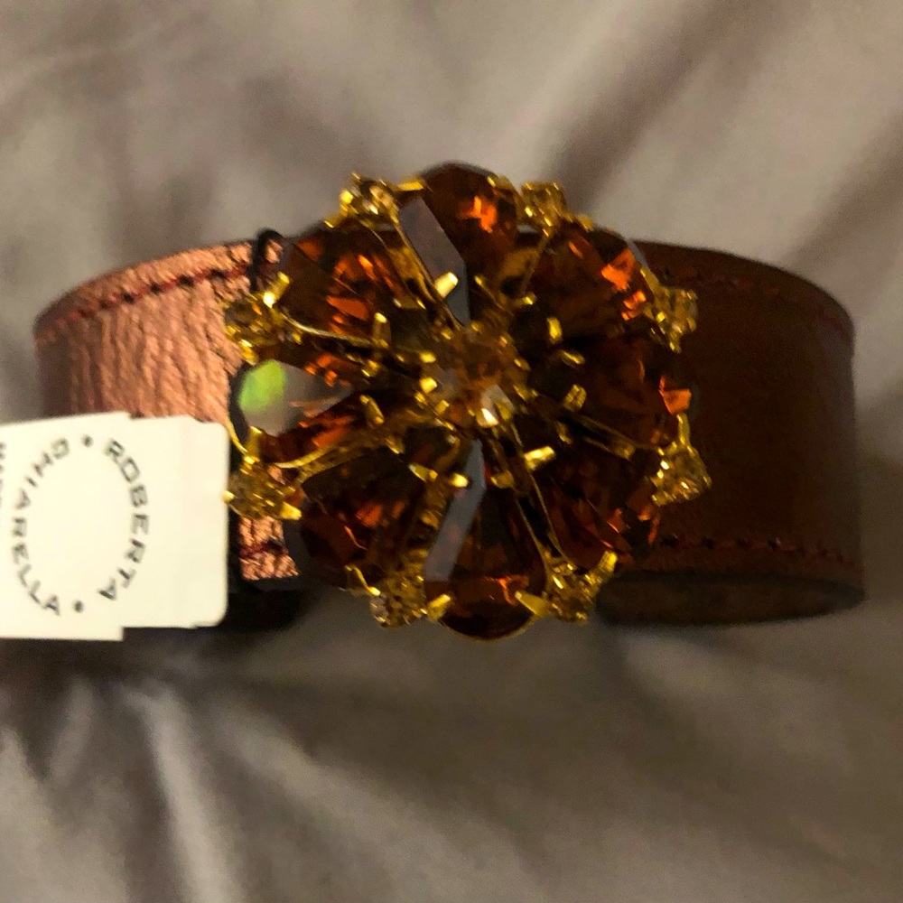 Roberta Chiarella Brown jeweled cuff